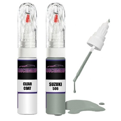 Lackstift für SUZUKI CASCADE GREEN 506 + Klarlack Pinsel Kratzer Fix Kit