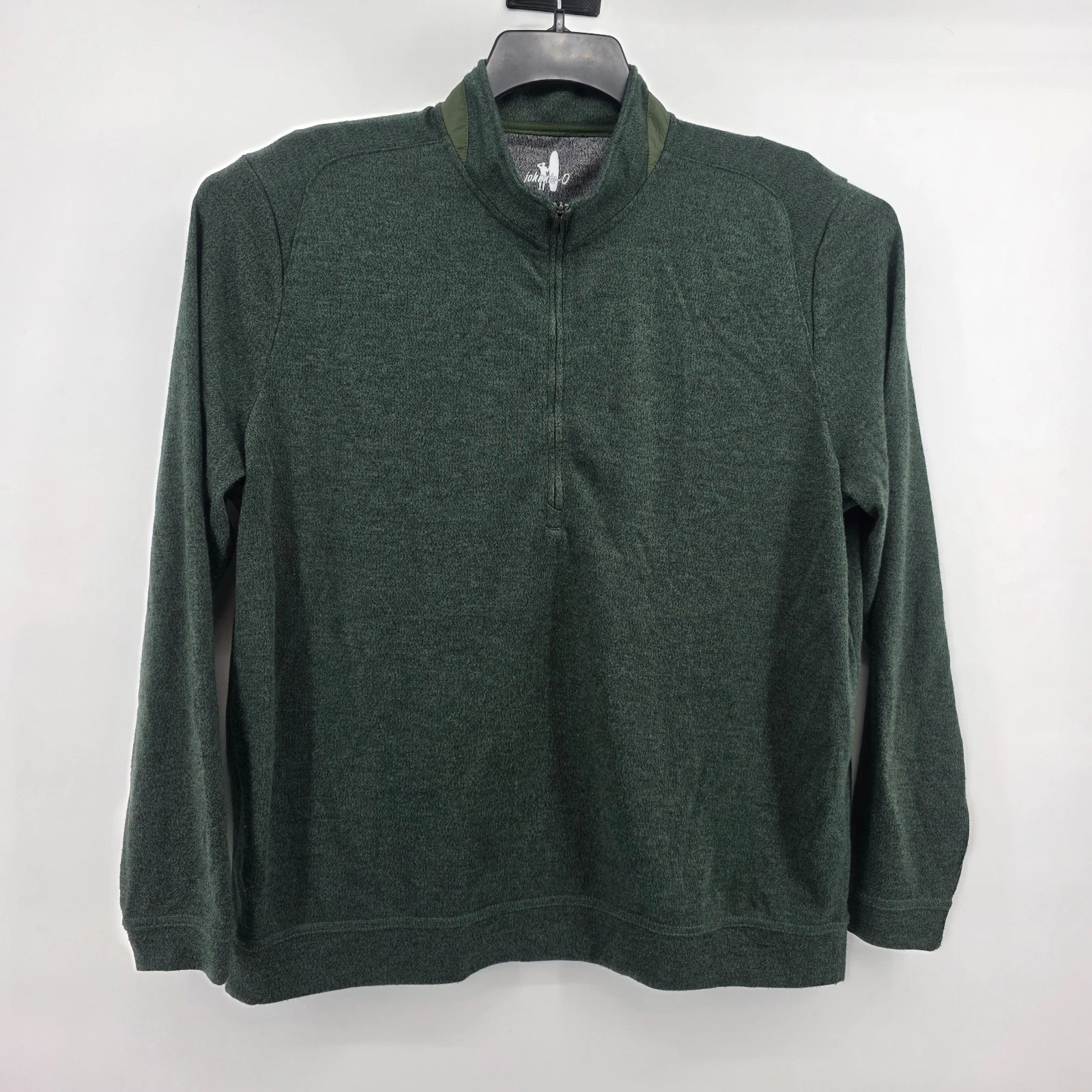 Johnnie-O Reflex Sweatshirt Mens X Large Performance Golf 1/4 Zip Green Preppy