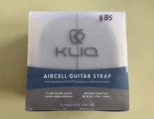 KLIQ AirCell Strap Neoprene Pad Black/Gray Guitar Strap Length 46 -56"
