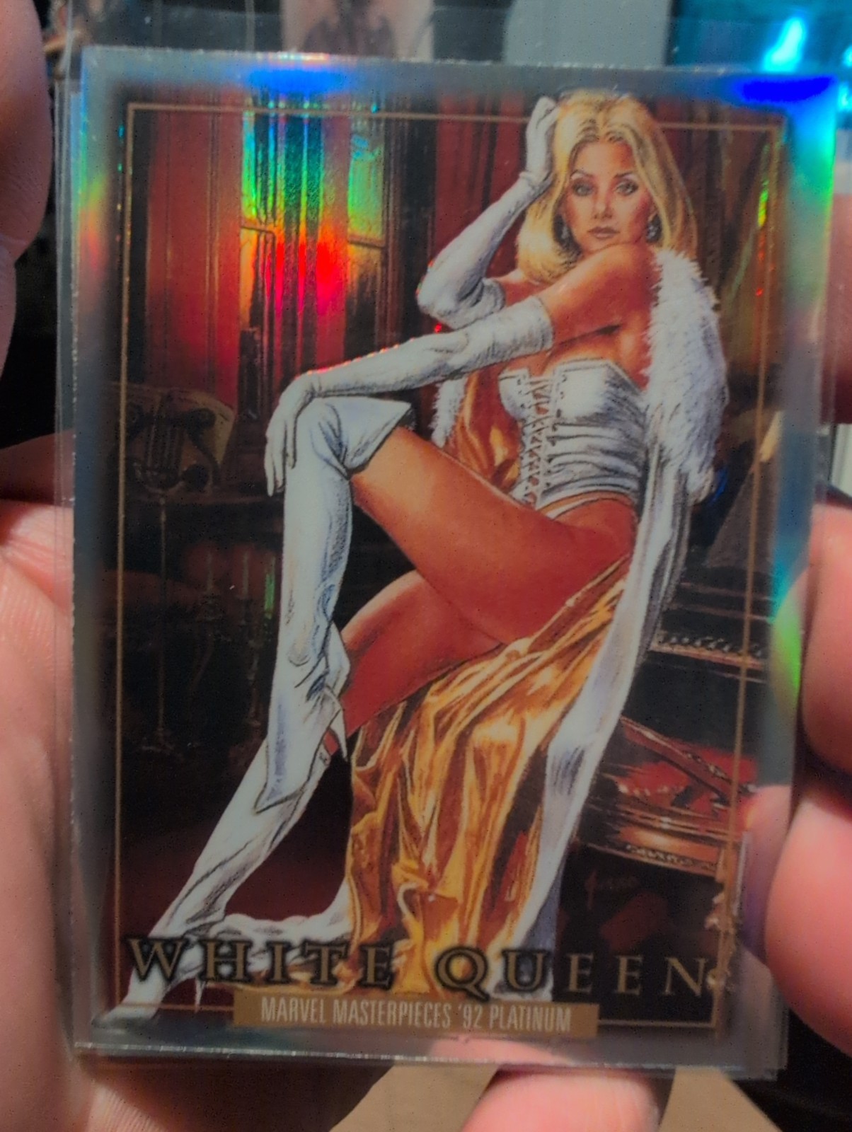 White Queen #95 Marvel 2024 SkyBox Masterpieces ’92 Platinum trading card — raw and PSA graded price guide