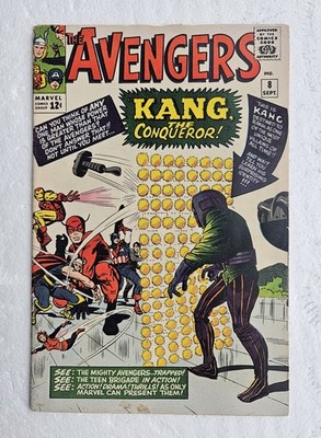 Marvel Comics Avengers #8 1st Appearance Kang the Conqueror 1964  Mid-Grade