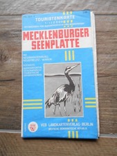 MECKLENBURGER SEENPLATTE. Touristenkarte VEB Landkartenverlag 5956049 (um 1980)