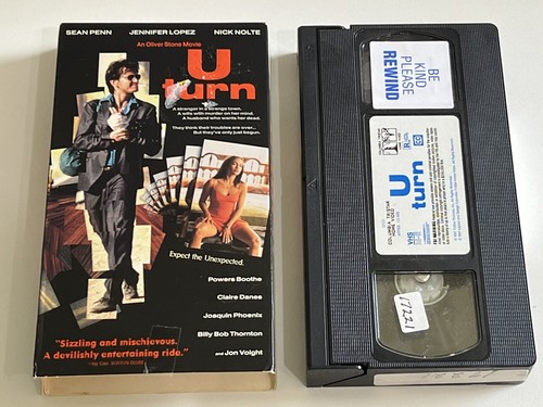 U-Turn Movie Sean Penn Nick Nolte Jennifer Lopez VHS 1998 Raised Cover - Picture 3 of 9