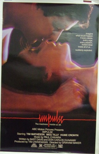 Impulse Original Single Sided Movie Poster Meg Tilly Tim Matheson Bill Paxton
