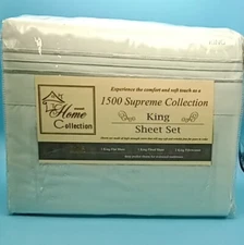 Sweet Home Collection 1500 Supreme King Sheet Set Mint Green Bed Sheets New