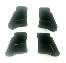 RV/Camper/Trailer - Gutter Rail Spouts, BLACK, 4 pack