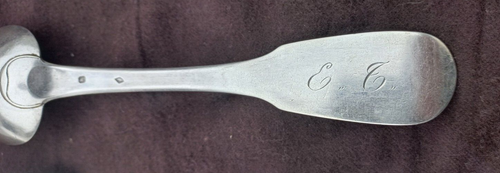 Couverts service argent massif 240 gr cuillère fourchette modèle Uniplat 19eme - Photo 9/20