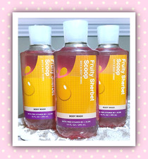 Bath  Body Works FRUITY SHERBET SCOOP 10oz Shower Gel Body Wash x3 Vitamin B5
