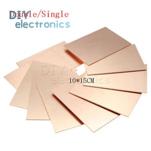 10pcs 7x10cm Single Sided PCB Copper Clad Laminate FR4 Printed Circuit Board US