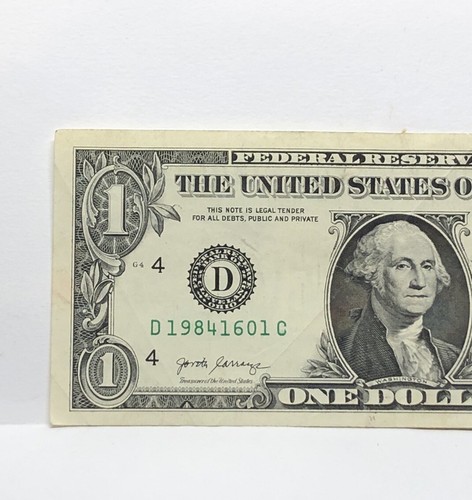 January 16, 1984 Birthday Note Fancy Serial Number One Dollar Bill D19841601C FW - Picture 3 of 7