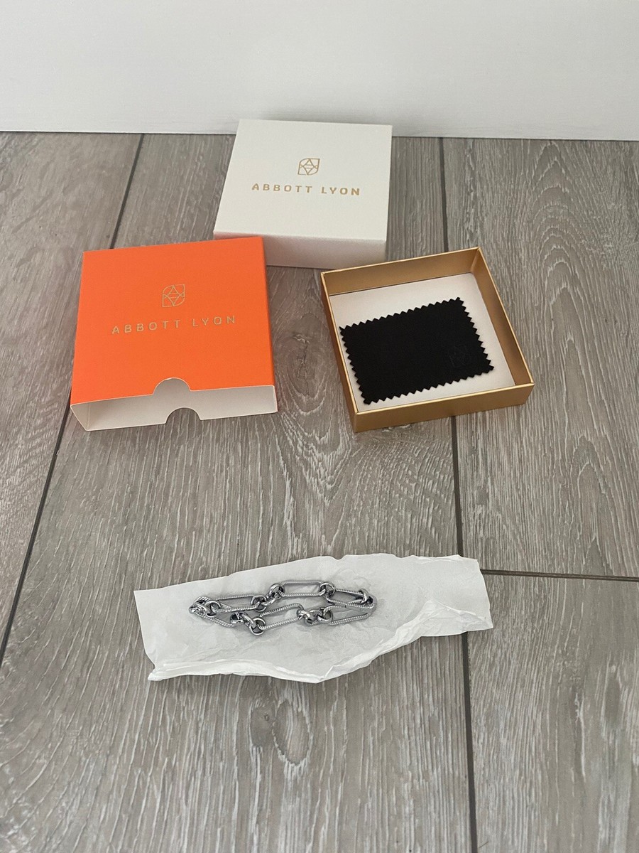 Abbott Lyon Figaro Link Chain Bracelet (Silver) BNIB Size S/M