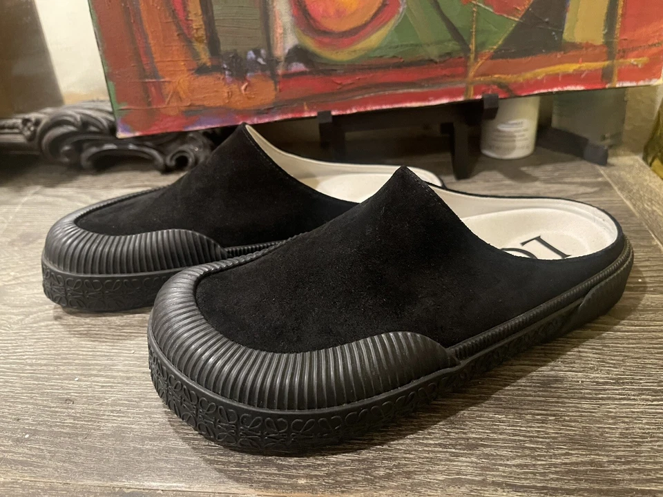 Zapatos sin cordones Loewe para mujer Paulas Ibiza Terra Vulca de gamuza negros talla 36EU 5,5/6 Foto 2 de 4