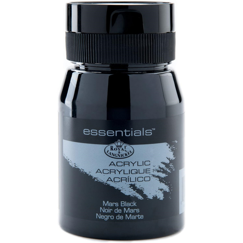 Royal & Langnickel Essentials Acrylic Colour Mars Black (500ml)