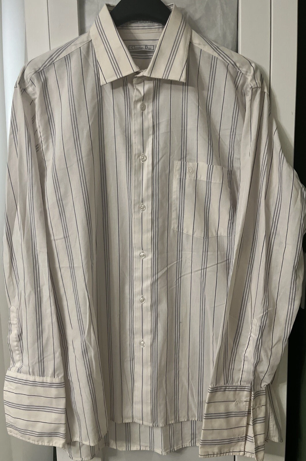 Camicia bianca elegante uomo Christian Dior taglia 16 33 Monsieur Chemise made in USA