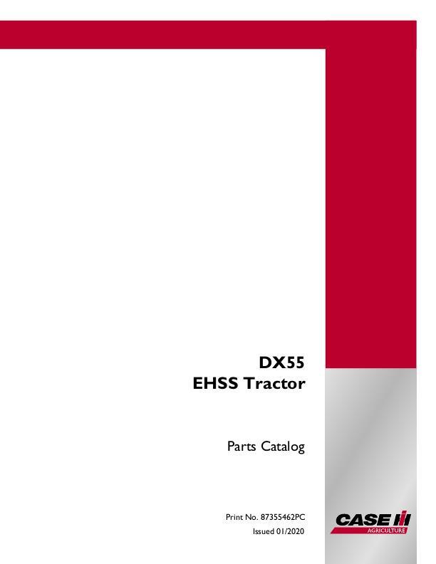 CASE IH DX55 EHSS COMPACT TRACTORS PARTS CATALOG | eBay