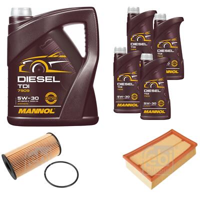 FEBI BILSTEIN Inspektionspaket 9L MANNOL Diesel TDI 5W-30 für Nissan Qashqai +2