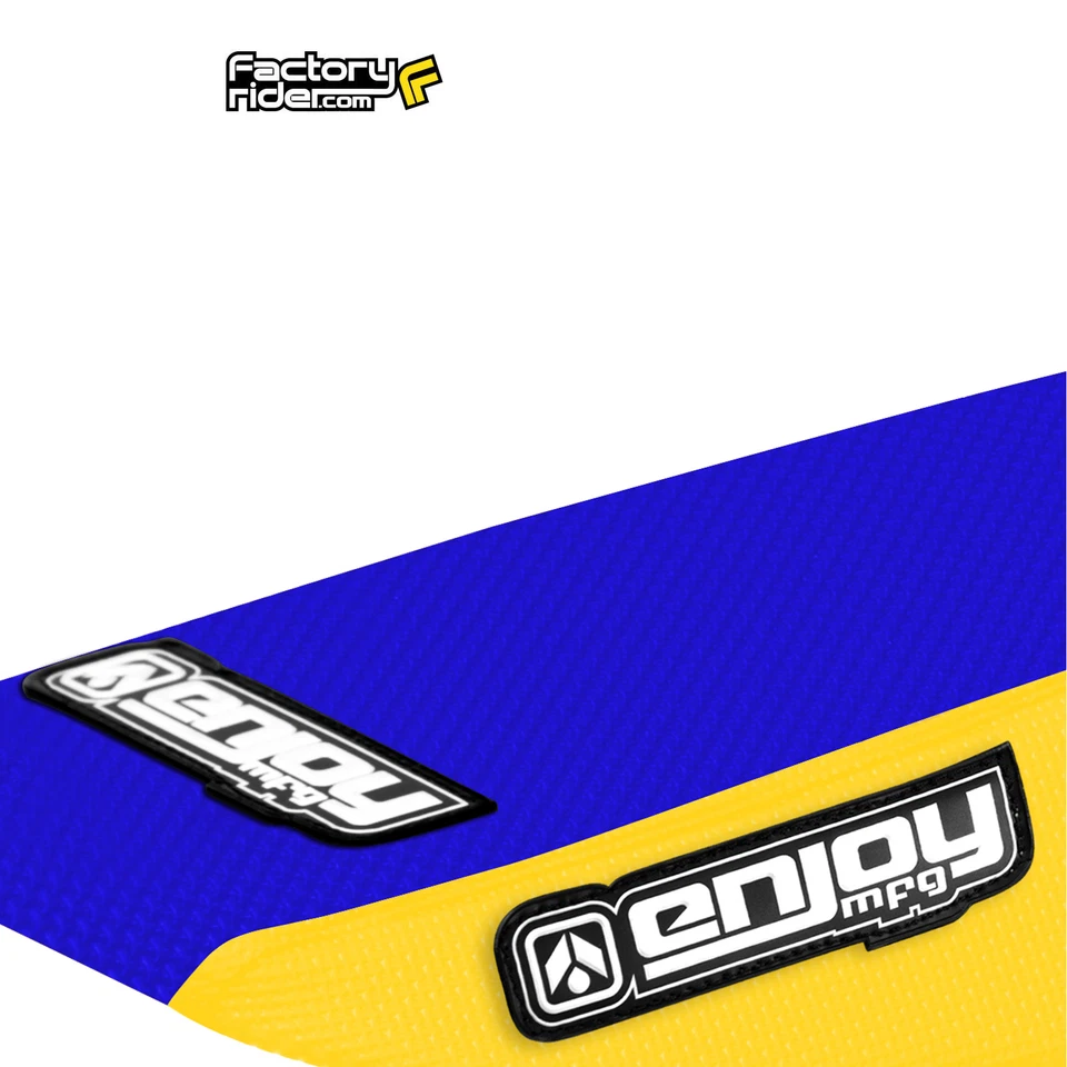 Suzuki RM 125-250 1993-1995 cubierta de asiento pinza lados amarillos/techo azul #80 Foto 2 de 2