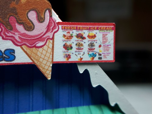 N Scale 1:160 Building - Ice Cream Hut - Pre-Cut Cardstock Model Kit KCN1 - Picture 9 of 9