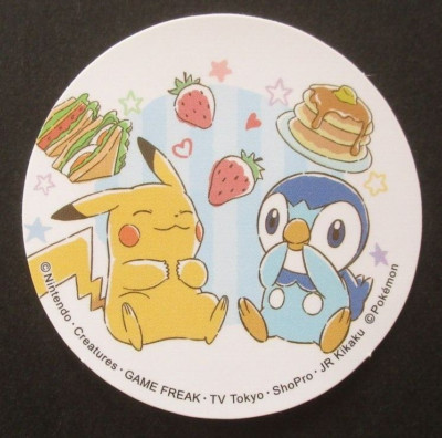 Pikachu No.025 Piplup No.393 Pokemon Collection Seal Sticker
