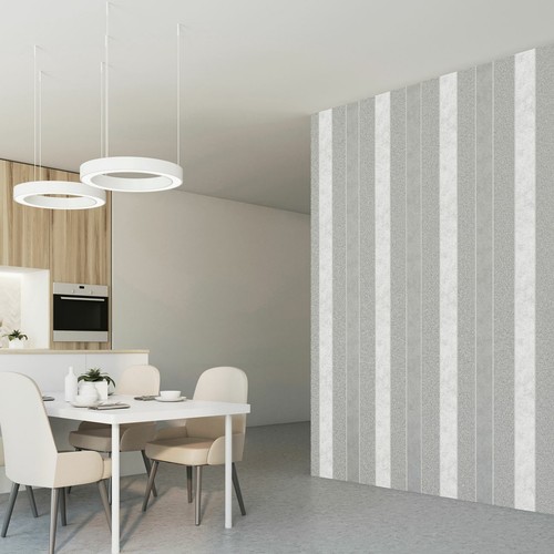 Metallic Calico Stripes Hessian Lines Grey/Silver 921300 Arthouse