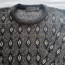 Vintage David Taylor Sweater Mens 2XL XXL Geometric 90s USA Made Acrylic