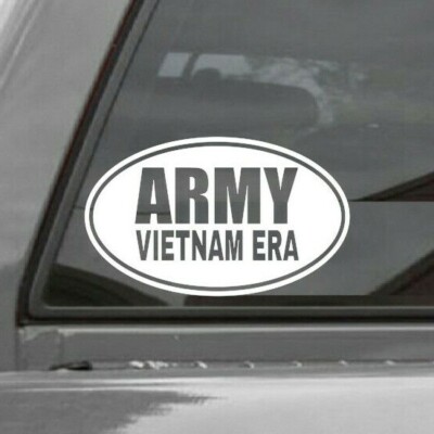 ARMY VIETNAM ERA EURO OVAL Vinyl Window Decal Sticker