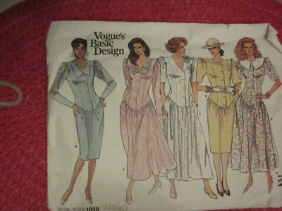 VOGUE 2006 Misses DRESSES Long Short DRESS Vintage SEW PATTERN Sz 8-12 UNCUT!!
