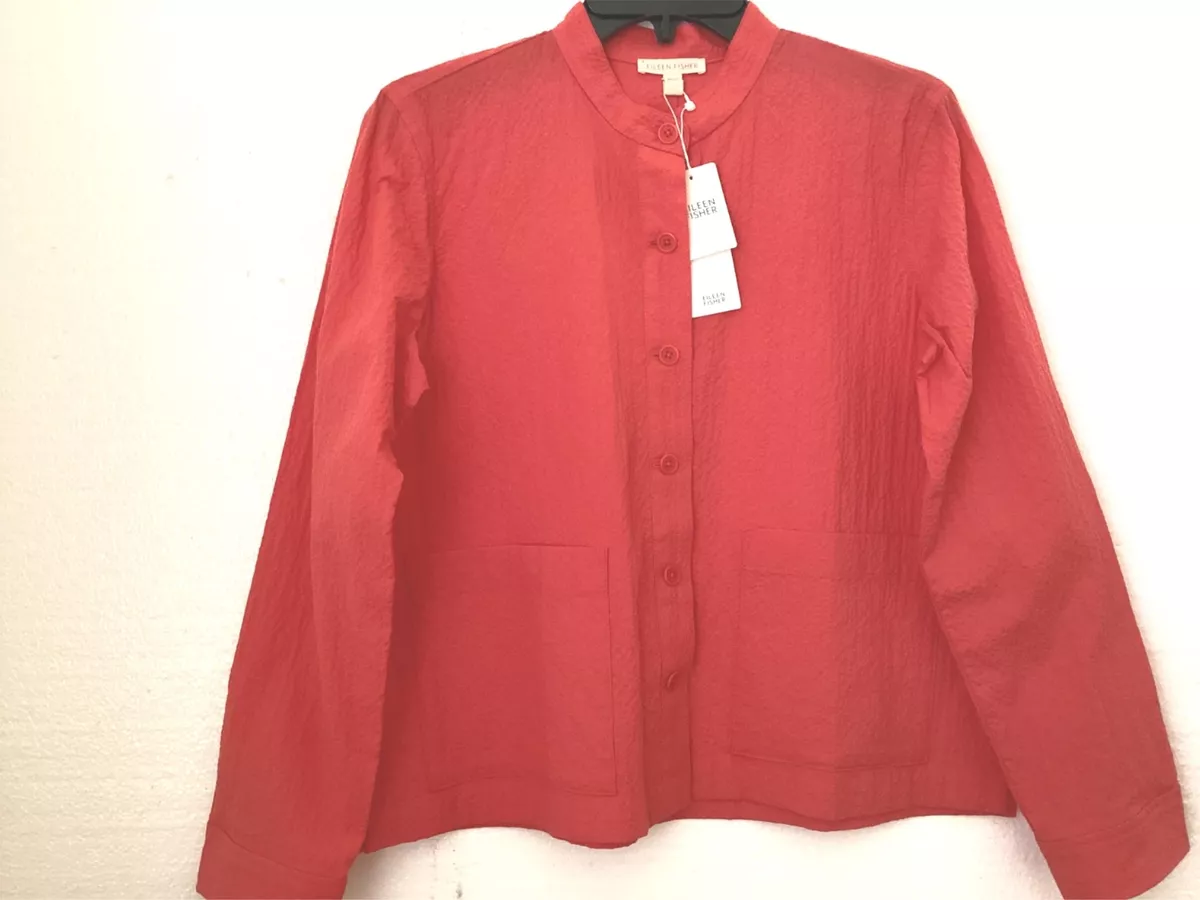 Eileen fisher mandarin collar cheap jacket