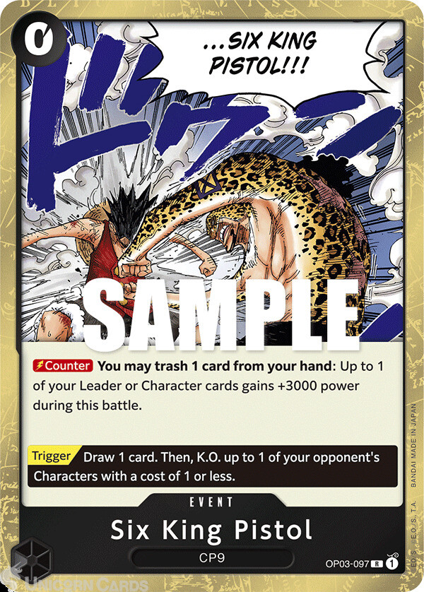 OP03-097 Six King Pistol :: Rare One Piece TCG Card :: OP03