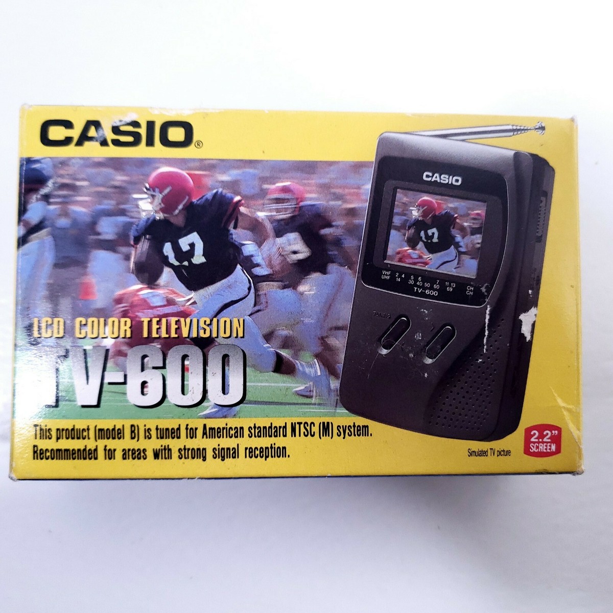 Casio TV-600 Portable LCD Color Television TV 2.2