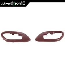 Wine Red Interior Inside Door Handle Trim Bezels Fit For Chevy GMC Truck 95-02