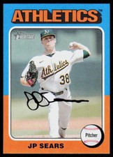 2024 Topps Heritage JP Sears #325 BASEBALL Oakland Athletics