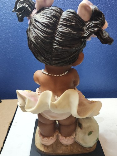 Figurine Baby Child Black African American w Ponytails and Toys 15 inch - Picture 7 of 11