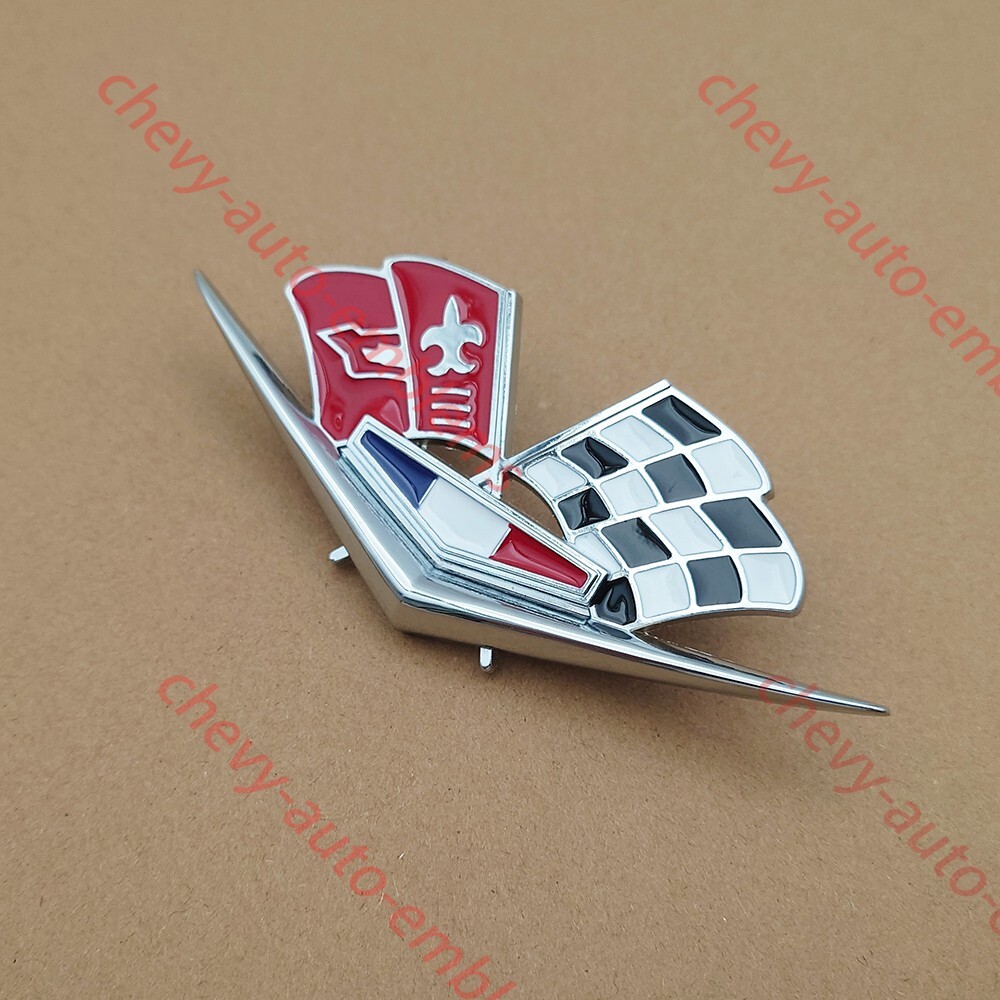 2Pcs Siver Fits 1962 1963 Impala 327 409 Front Fender Emblems Badge ...