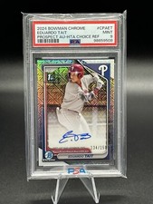 2024 Bowman Chrome 1st Auto HTA Choice Eduardo Tait /150 PSA 9