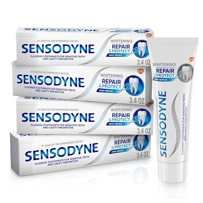 Sensitive Teeth Toothpaste Sensodyne Repair & Protect Deep Repair Relief 100g x4