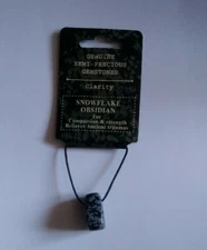 Snowflake Obsidian Pendant Necklace