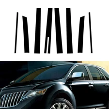 For Lincoln MKT 2010-2019 Glossy Black Pillar Posts Door Decor Window Cover
