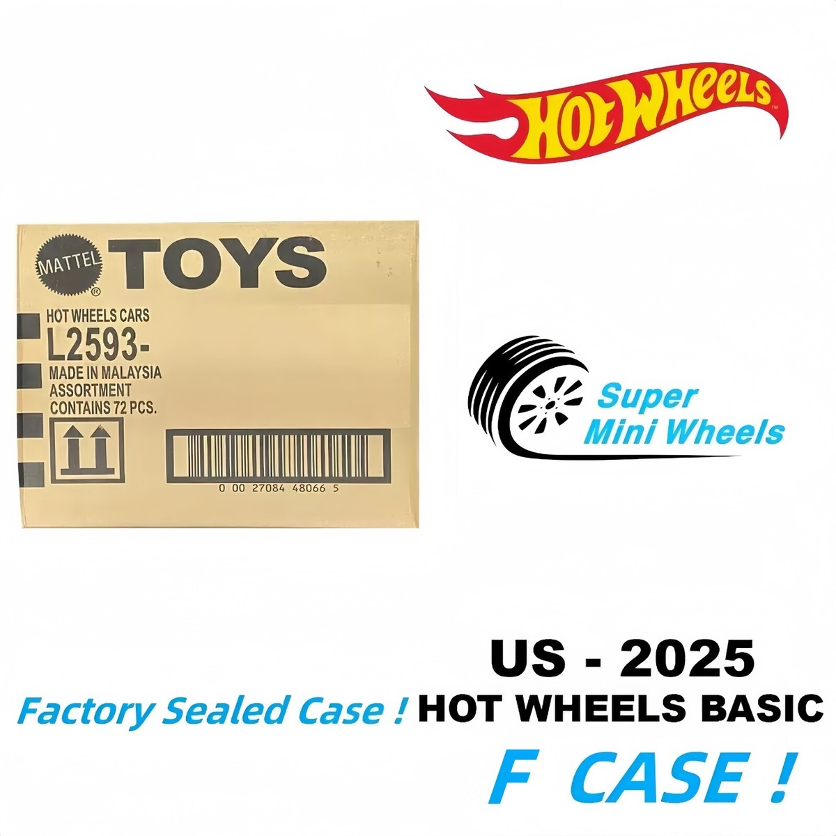 ホットウィール　インターナショナルカード　Kケース　2025 72台入り　未開封 2025 Hot Wheels MIX Case 72 pcs Mattel NEW CARS --OPEN-- BOX