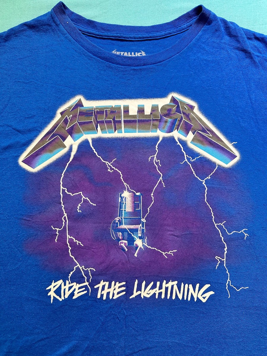 llica Ride The Lightning Tシャツ Metallica Men's Ride The Lightening Tracks Black T-shirt