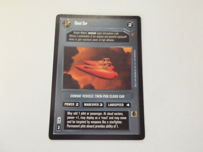 Decipher Inc: Star Wars ''CLOUD CAR'' 1997 CCG Trading Card