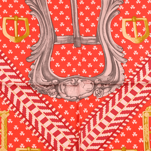 Hermes Schal BOUCLES ET GALONS DU TSAR Seide WASH Carre WLODEK KAMINSKI 90cm - Bild 6 von 6