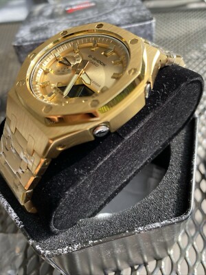 Casio G-Shock Gold Color GA2100 All Yellow Gold custom