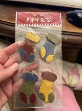 Paper Bliss Westrim Felt Christmas Warm Socks 4 Piece