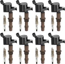Set of 8 Ignition Coil Pack DG521 and Iridium Spark Plugs SP509 Compatible with