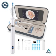 Ear Wax Removal Tool 1080P HD Camera Screen 6 LED Lights Charging Case 10 Tips