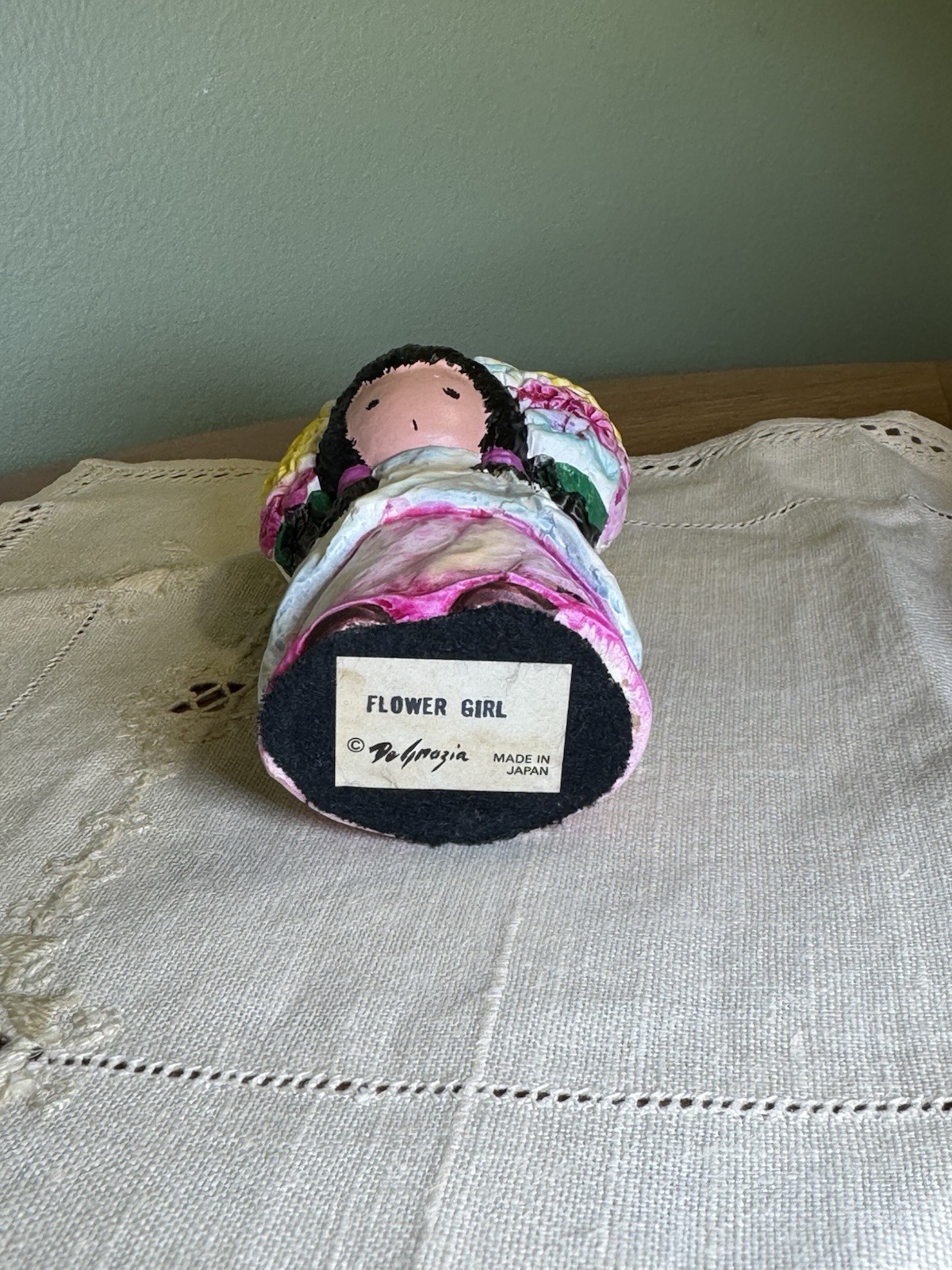 Vintage De Grazia Southwest Girl with Flowers Figure "Flower Girl" Artist Signed