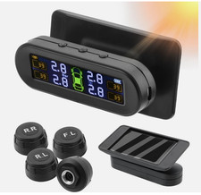 Sistema TPMS monitoraggio pressione pneumatici auto solare con 4 sensori esterni