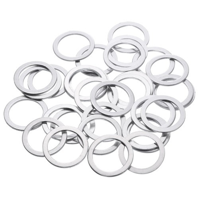#ad #ad 100 Pcs Aluminum Flat Washer 22 x 29 x 1.5mm Seal Gaskets Flat Ring Silver $22.73