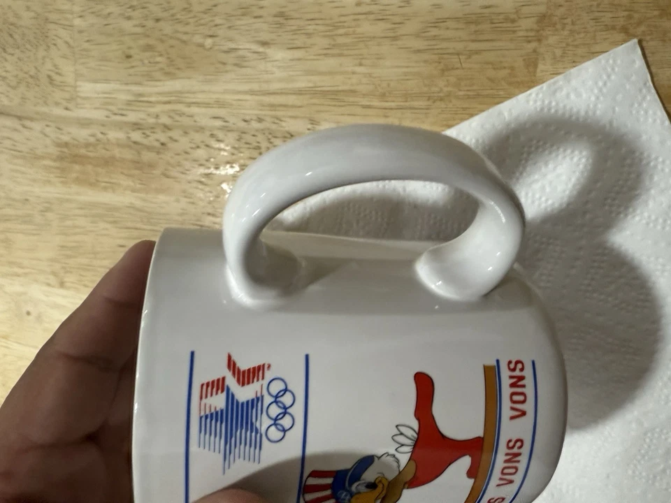 Vons Papel 1984 Los Angeles Olympics ￼Gymnastics, Sam the Eagle Ceramic Mug - Image 4 of 4